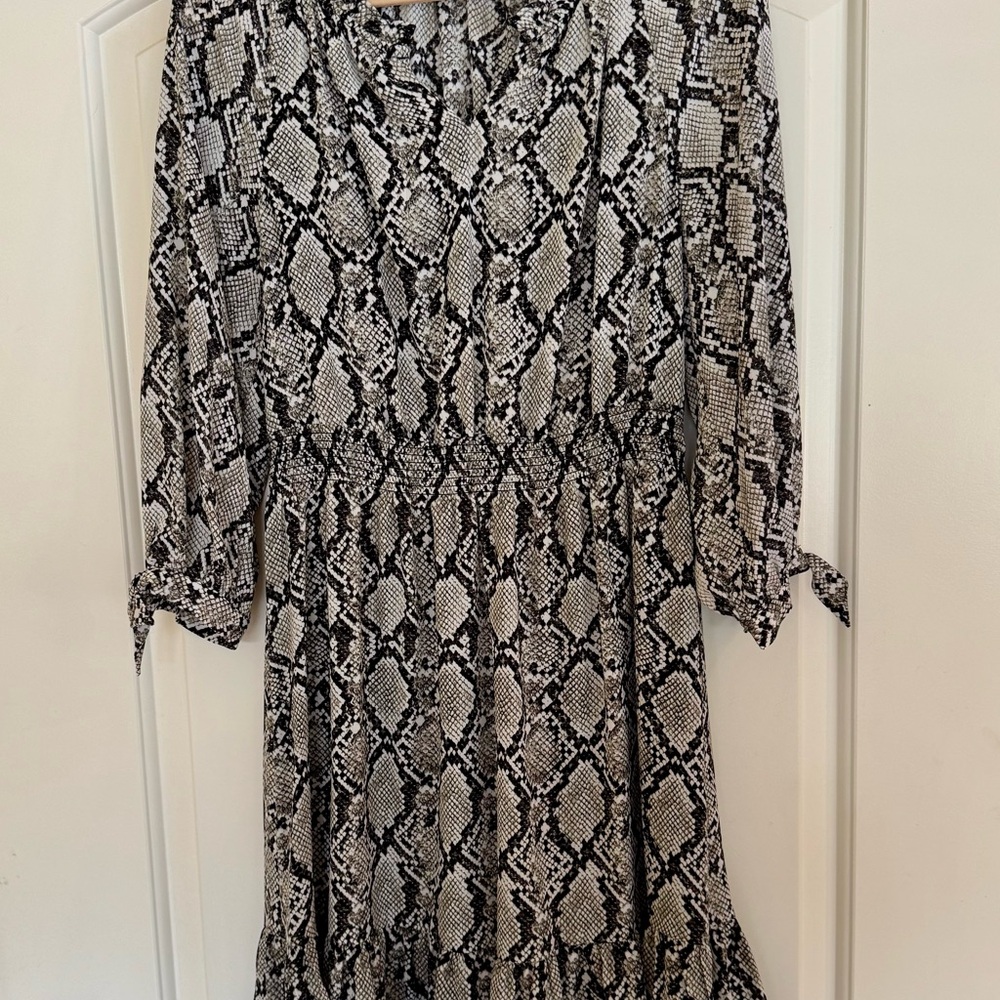 Talbots Large Petite Snakeskin Print Dress
